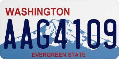 WA license plate AAG4109