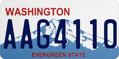WA license plate AAG4110