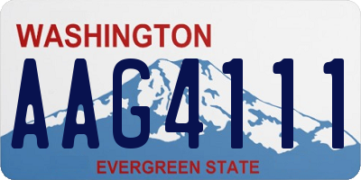 WA license plate AAG4111