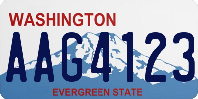 WA license plate AAG4123