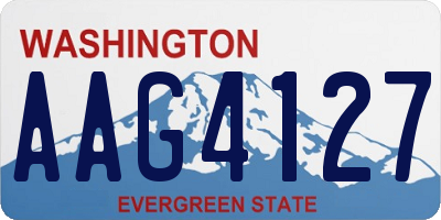 WA license plate AAG4127