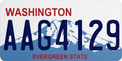 WA license plate AAG4129