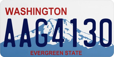 WA license plate AAG4130