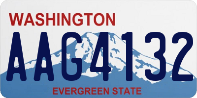 WA license plate AAG4132