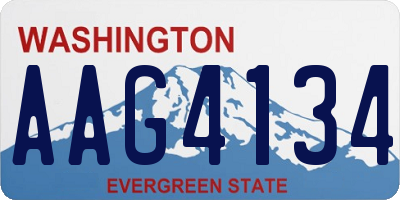 WA license plate AAG4134