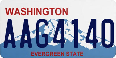 WA license plate AAG4140