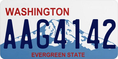 WA license plate AAG4142