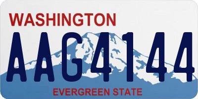 WA license plate AAG4144
