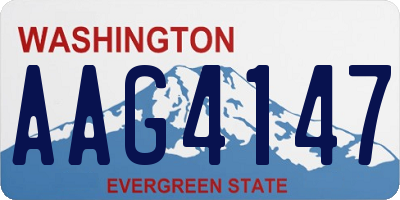 WA license plate AAG4147