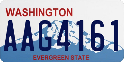 WA license plate AAG4161