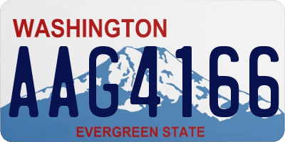 WA license plate AAG4166