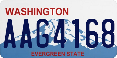 WA license plate AAG4168