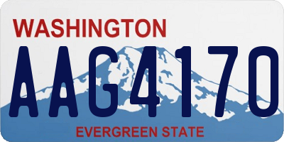 WA license plate AAG4170