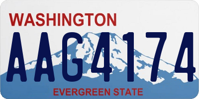 WA license plate AAG4174
