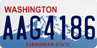 WA license plate AAG4186