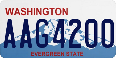 WA license plate AAG4200