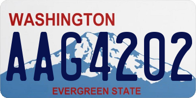 WA license plate AAG4202