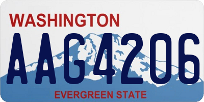 WA license plate AAG4206