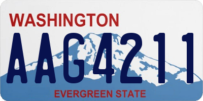 WA license plate AAG4211