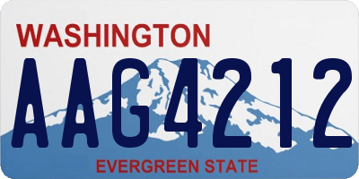 WA license plate AAG4212