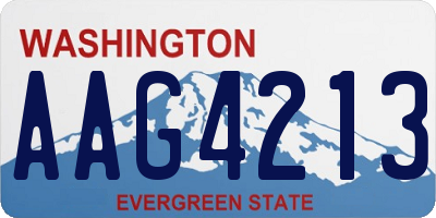 WA license plate AAG4213