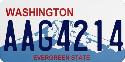 WA license plate AAG4214