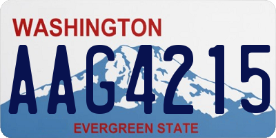 WA license plate AAG4215
