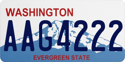 WA license plate AAG4222