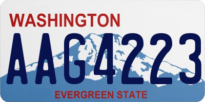 WA license plate AAG4223