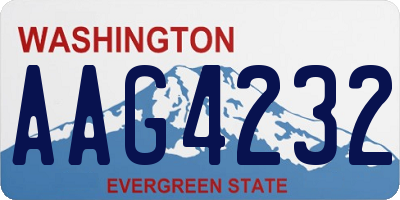WA license plate AAG4232