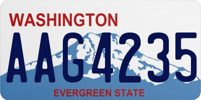 WA license plate AAG4235
