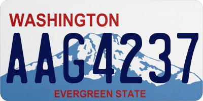 WA license plate AAG4237