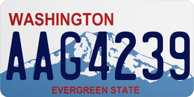 WA license plate AAG4239