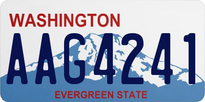 WA license plate AAG4241