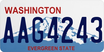 WA license plate AAG4243