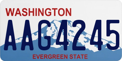 WA license plate AAG4245
