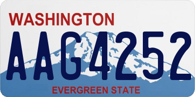 WA license plate AAG4252