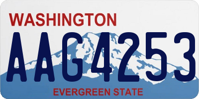 WA license plate AAG4253