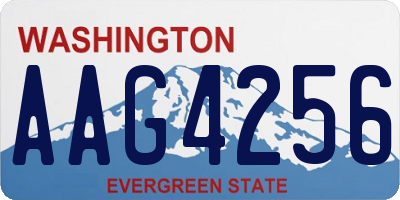WA license plate AAG4256