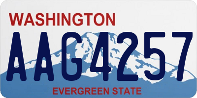 WA license plate AAG4257
