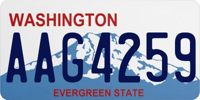 WA license plate AAG4259
