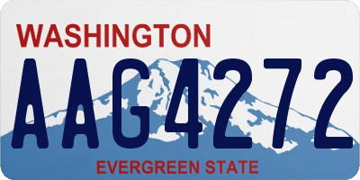 WA license plate AAG4272