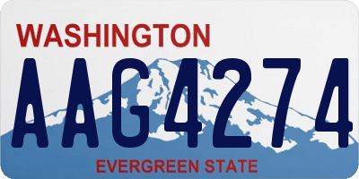 WA license plate AAG4274
