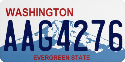 WA license plate AAG4276