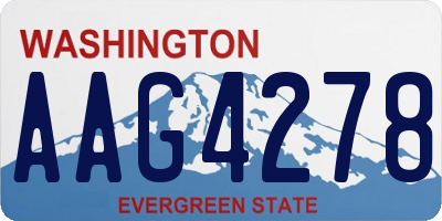 WA license plate AAG4278