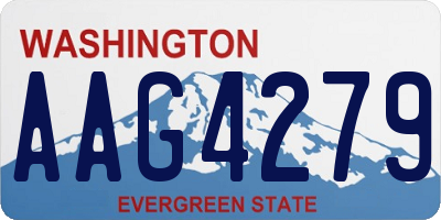 WA license plate AAG4279