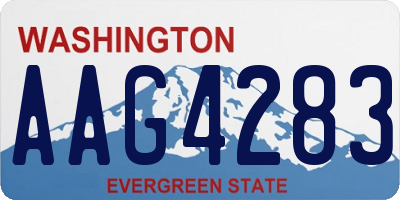 WA license plate AAG4283