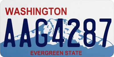 WA license plate AAG4287