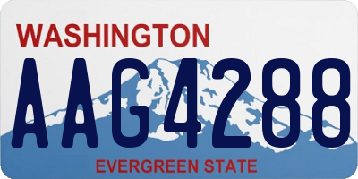 WA license plate AAG4288