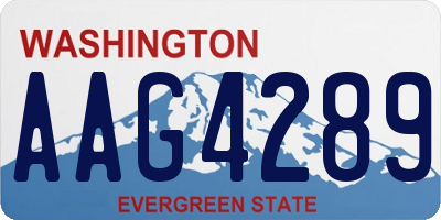 WA license plate AAG4289